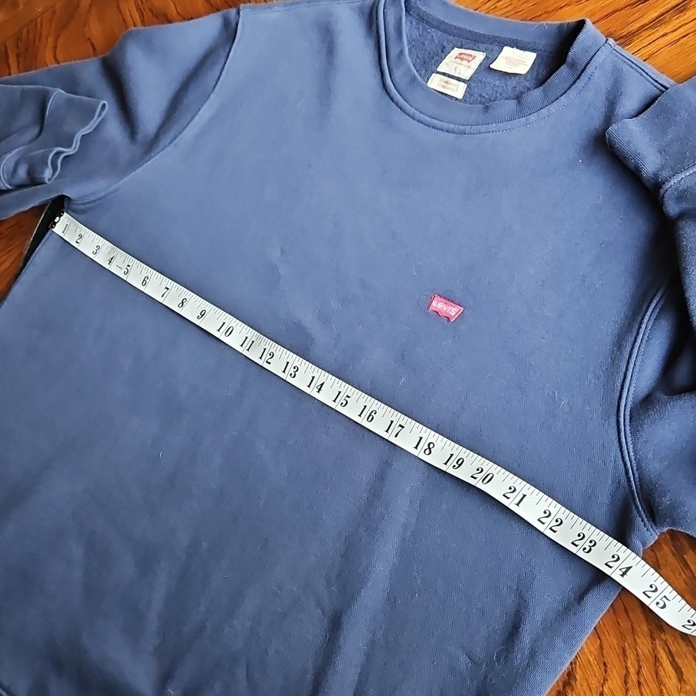 Levi's Unisex Blue Crewneck Cotton Blend Sweatshirt Size Large - Picture 12 of 14